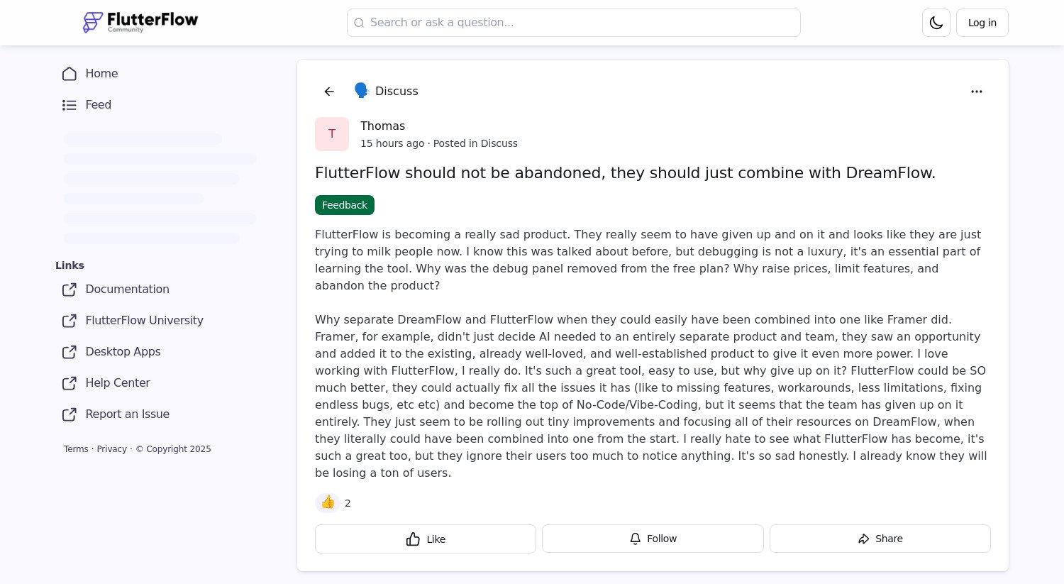 FlutterFlow doit-il fusionner avec DreamFlow ? La communauté s’interroge sur l’avenir du no-code