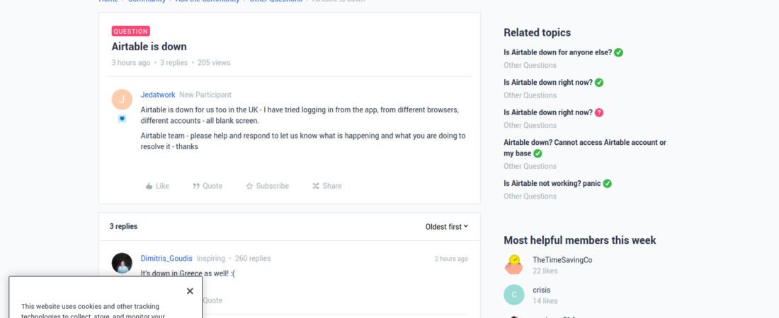 Airtable en panne : Pourquoi tout l&rsquo;Internet râle (et que faire en attendant ?)