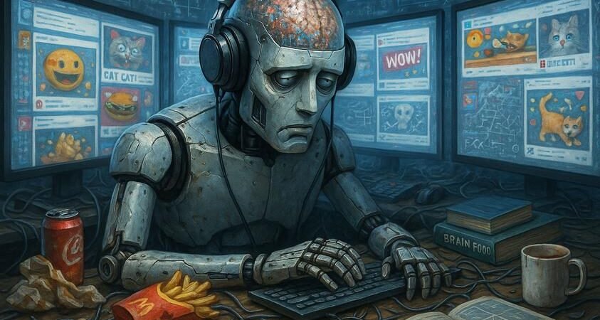 L’IA devient-elle bête à force de scroller ? Quand les déchets des réseaux sociaux sapent le cerveau des robots