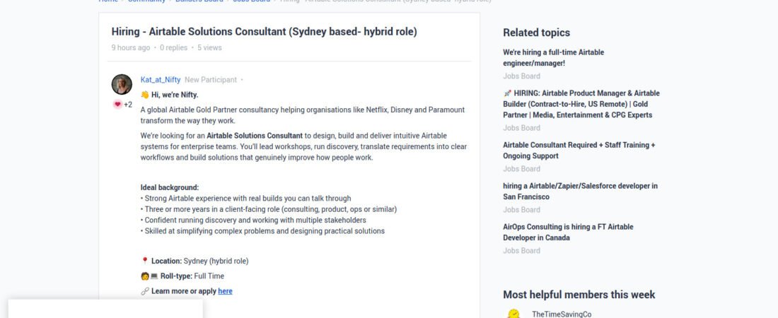 Consultant Airtable à Sydney : la mission que les pros de l&rsquo;automatisation rêvaient d&rsquo;obtenir !