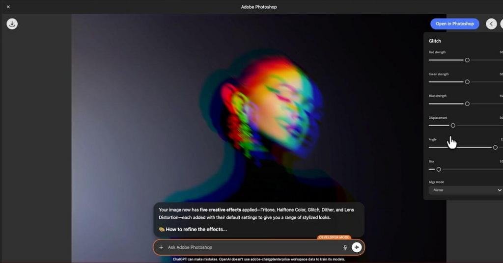 Photoshop, Acrobat et Express dans ChatGPT : l’édition pro devient vraiment accessible à tous !