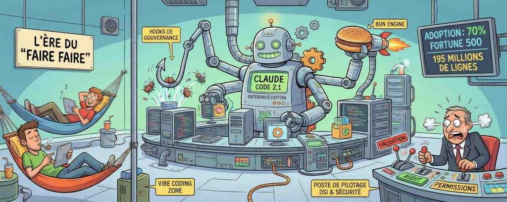 Claude Code 2.1 : les agents IA prennent le volant du dev en entreprise, et la DSI doit changer de siège