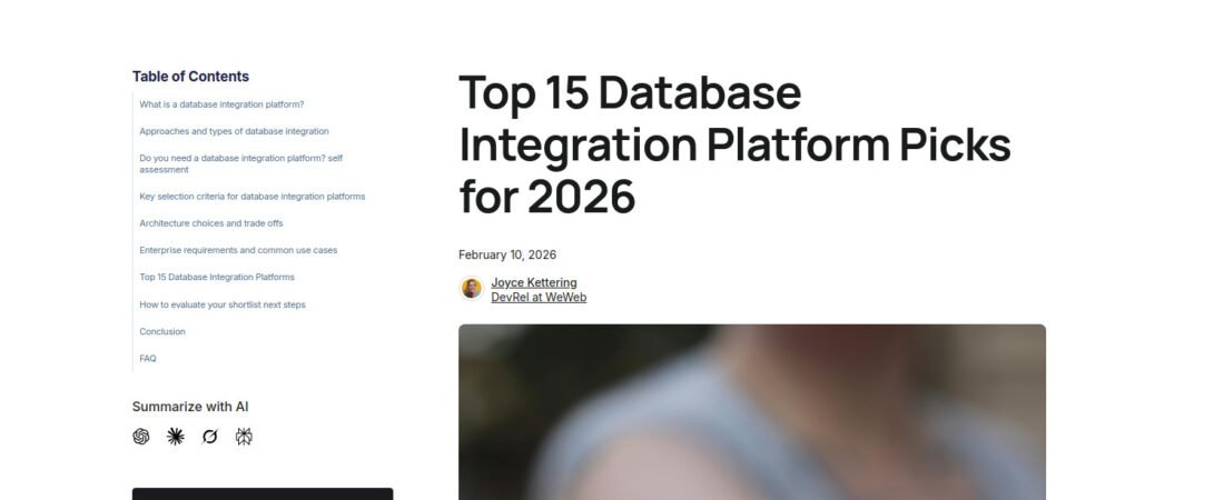 Les 15 meilleures plateformes d’intégration de base de données à découvrir en 2026 (et comment choisir la vôtre)