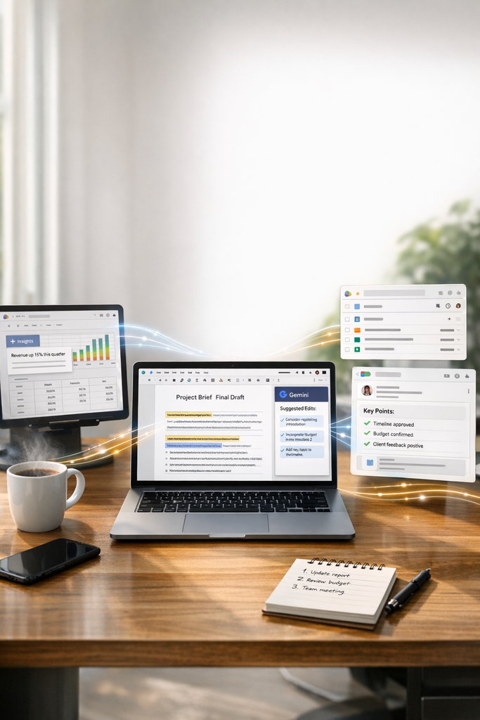 Gemini dans Google Workspace : Docs, Sheets, Slides et Drive passent en mode super assistant IA