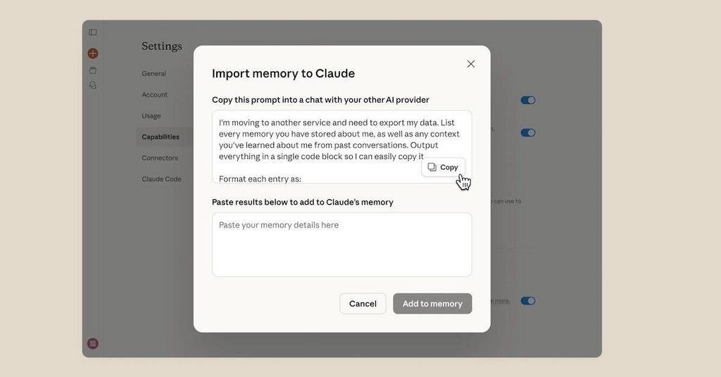 Quitter ChatGPT pour Claude sans tout refaire : la nouvelle option d’Anthropic qui transfère votre “mémoire” en 2 copier coller