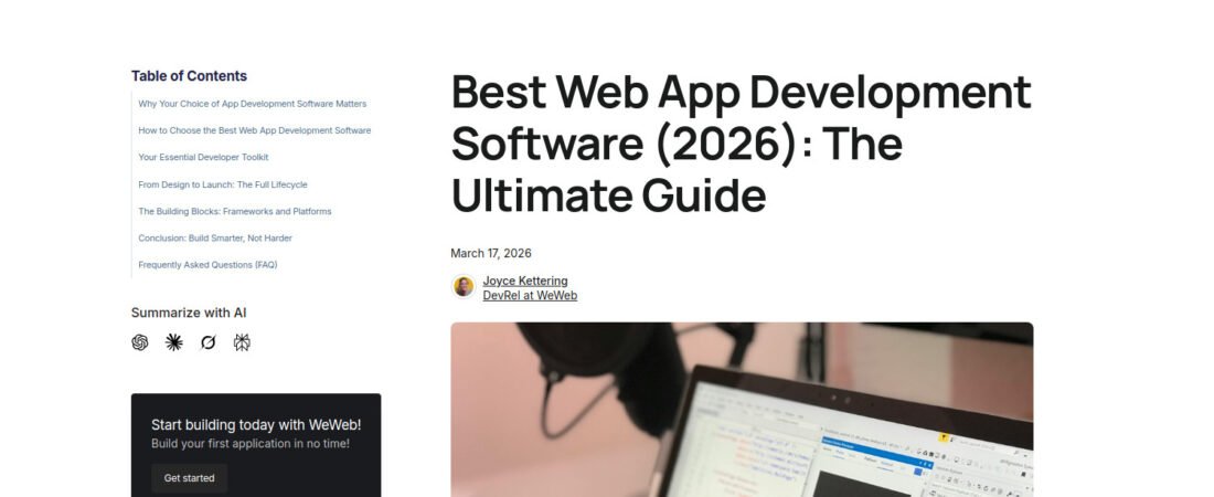 Best Web App Development Software 2026 : Le guide ultime pour coder (ou pas) comme un pro