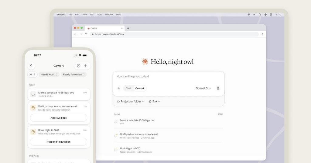 Claude Cowork arrive sur web et mobile : l’agent IA d’Anthropic veut travailler même quand votre ordinateur dort
